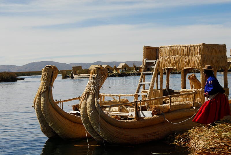 Uros Family Outside Their Home