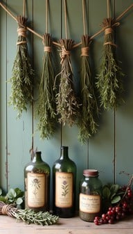 glass jar herbal bath soak flowers