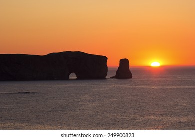 Percé Rock at Sunset