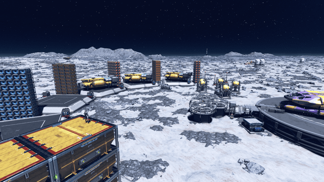 A high-resolution screenshot of a poorly designed procedurally generated planet, emphasizing the lack of visual variety (e.g., a completely flat, uniformly colored landscape with sparse, identical rock formations).