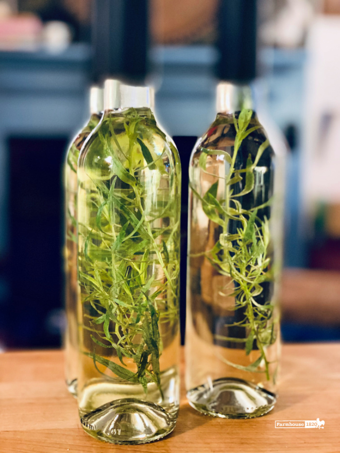 simmering vinegar herbs stovetop hot infusion