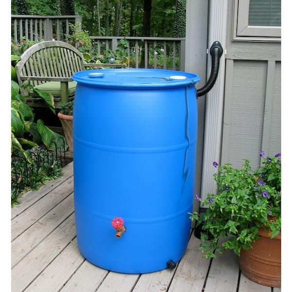 Rain barrels help to conserve water