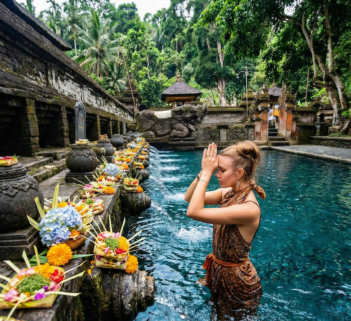Hanging Gardens of Bali view of pool and rainforest