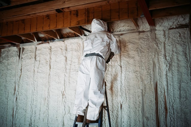 Example of improperly installed insulation.