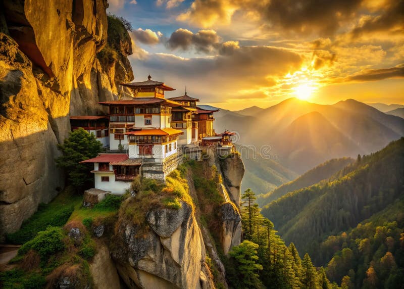 Tiger's Nest Monastery at Sunset