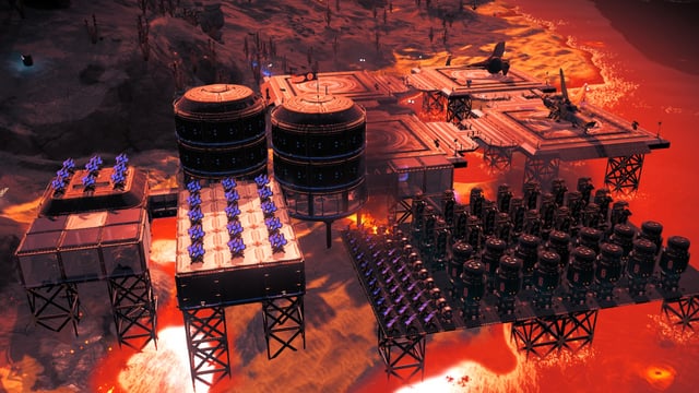 Overhead schematic view of the mining outpost layout