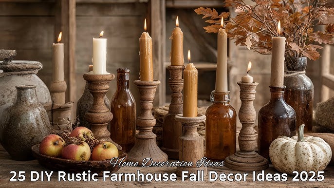 Fall candlestick centerpiece
