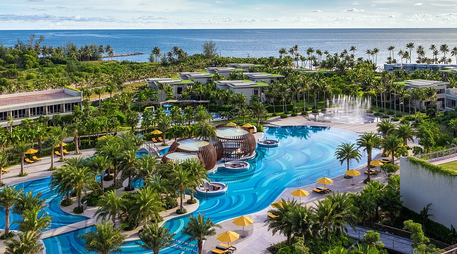 Resort pool overlooking the beach