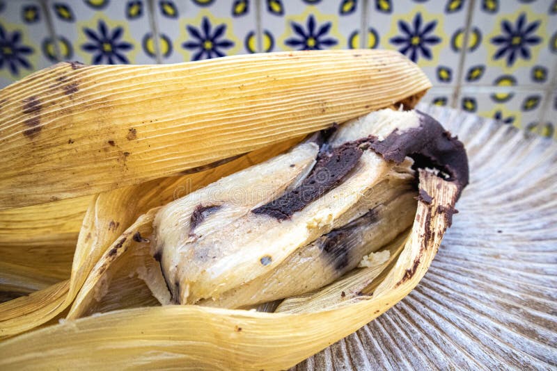 Overhead shot of Mole Negro served over chicken or turkey, garnished with sesame seeds