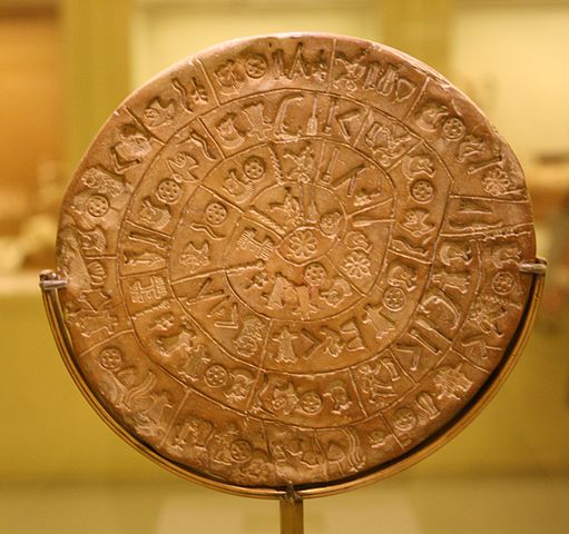 Histograms comparing the distribution of symbol frequencies in the Phaistos Disc, Linear A, Linear B, and Rongorongo.