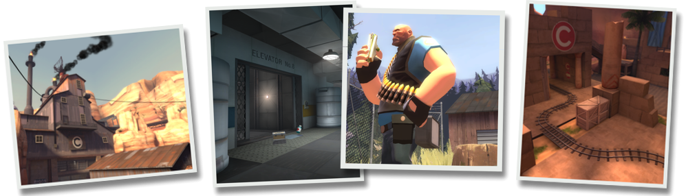 A scene of the Team Fortress 2 Classic map