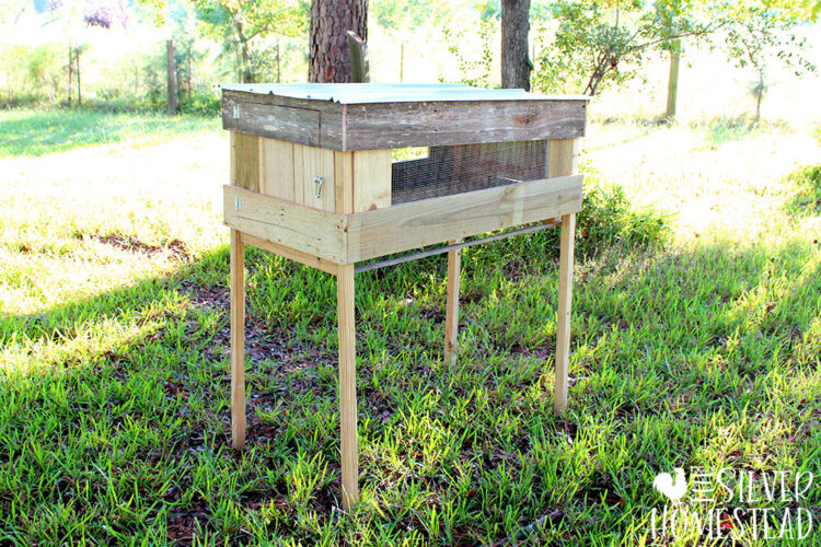 An example of a small scrap wood structure for animals
