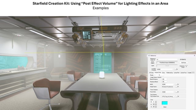 A screenshot of a Starfield DLC environment running in ultrawide resolution (3440x1440 or higher), demonstrating proper UI scaling and immersion. The scene has detailed textures, volumetric lighting, and a sense of depth. Include visible UI elements, such as a quest marker or a character interaction prompt, to showcase the ultrawide implementation.