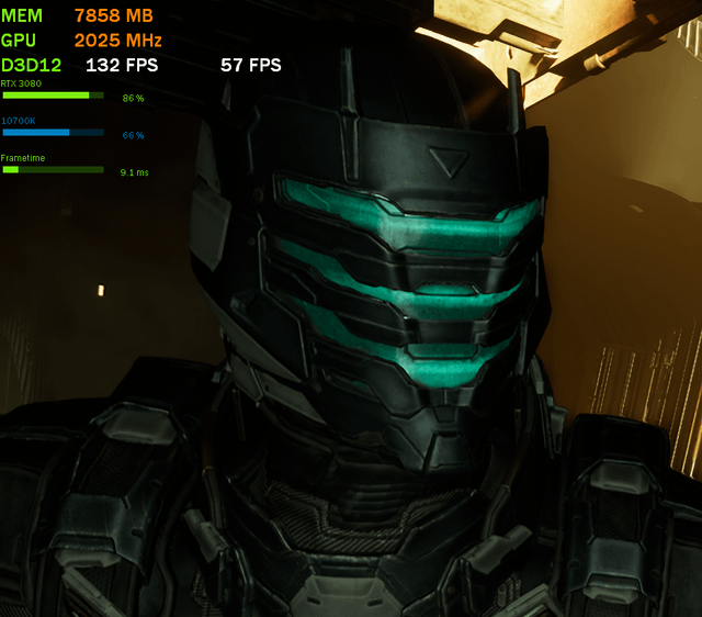 A screenshot of Marcus Thorne (fictional streamer persona) in his streaming setup, wearing headphones and reacting enthusiastically to gameplay footage of the Dead Space remake on his PC. Marcus Thorne appears to be in his early 30s, with a beard, and a gamer-centric background (e.g., posters, figurines).