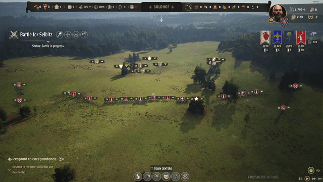 Farmers planting wheat in the fields, highlighting the resource-gathering aspects of Manor Lords.