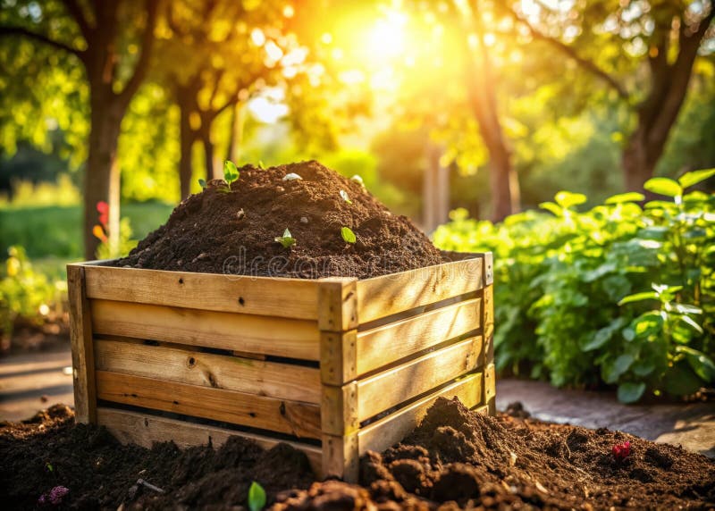 outdoor compost tumbler vegetables soil