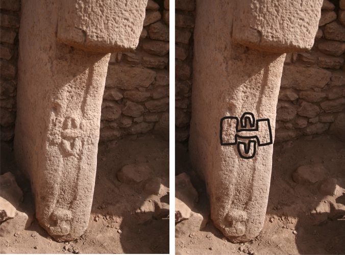 An aerial view of Göbekli Tepe, showcasing the layout of the site and the ongoing excavations. The alt text describes the aerial view and the active archaeological site.