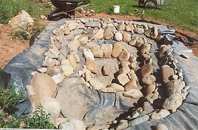 digging pond liner installation DIY
