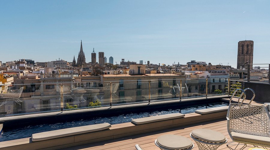 A beautiful rooftop terrace with stunning panoramic views