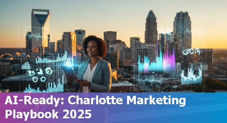 A marketing manager analyzing data with AI marketing suggestions