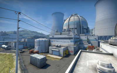 Counter-Strike: Source custom map inspired by an industrial complex or urban environment, featuring realistic textures, detailed props, and dramatic lighting, Circa 2008.