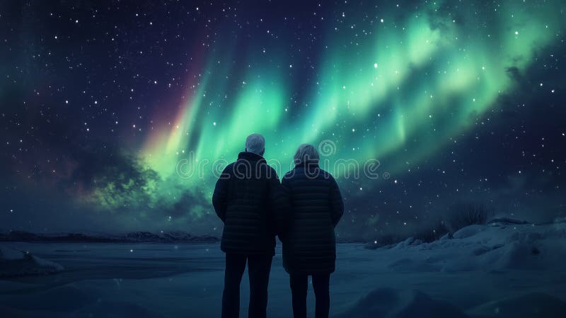 A snow kiter silhouetted against the Northern Lights in Iceland, emphasizing the ethereal beauty and thrill of the sport.