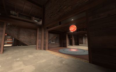 An overhead view of the Rotunda map, emphasizing the central rotunda structure and the connecting pathways around it.