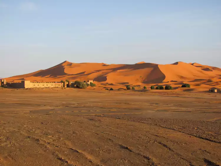 Wadi Rum Landscape with Sandstone Mountains