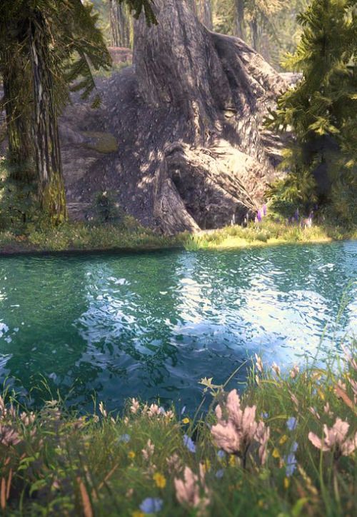 Skyrim Realistic Water Two river scene