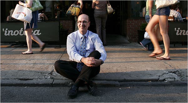 A picture of Amelia networking at a TechStars NYC event, cocktail in hand. Caption: