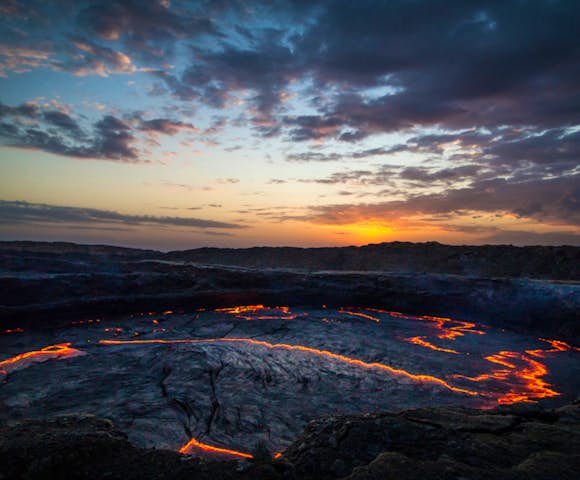 Erta Ale Volcano at Night