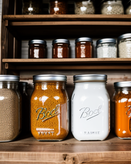 Seed packets organized inside of mason jars, clearly labeled and categorized