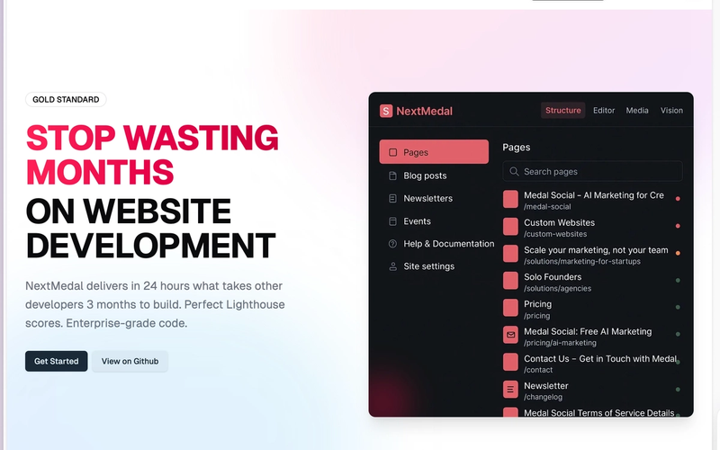 Dashboard view of Prompt Marketer