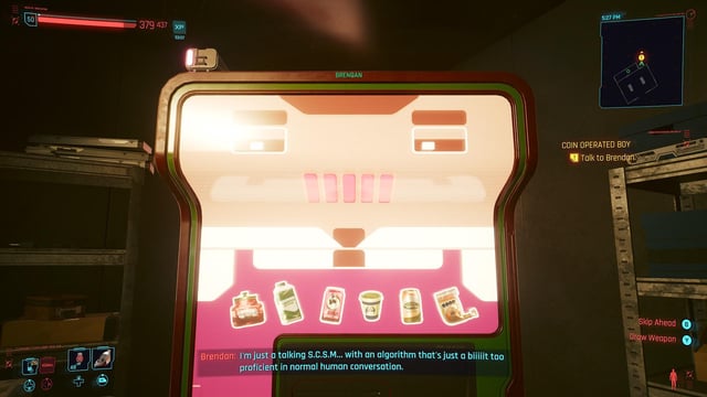 Skippy in action, showcasing target acquisition and firing effects