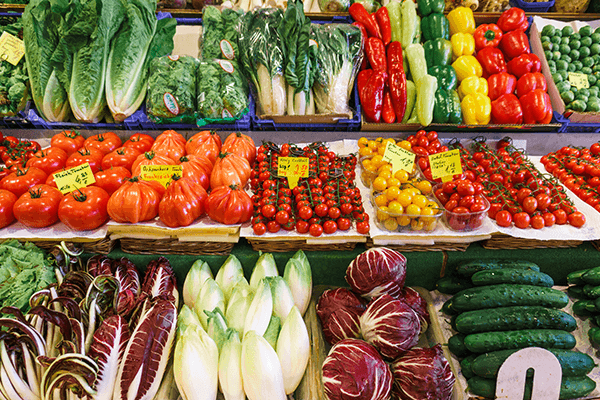 Image of shelves filled with produce
