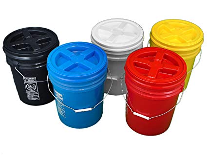 Selection of Gamma Seal buckets perfect for long-term grain storage