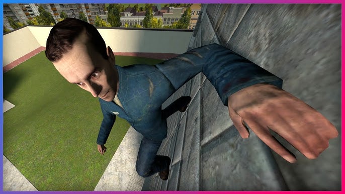 Image search: Montage of iconic scenes and characters from Half-Life: Full Life Consequences, showing the intentionally bad animation, over-the-top voice acting, and overall 'so bad it's good' aesthetic. Include a watermark style of early YouTube video sharing sites