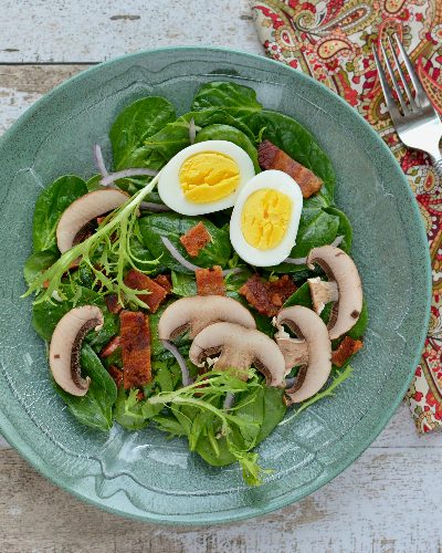 Spinach Salad with Warm Bacon Dressing 2009-400V-90