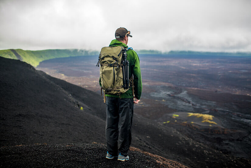 A panoramic view of the Sierra Negra volcano on Isabela Island