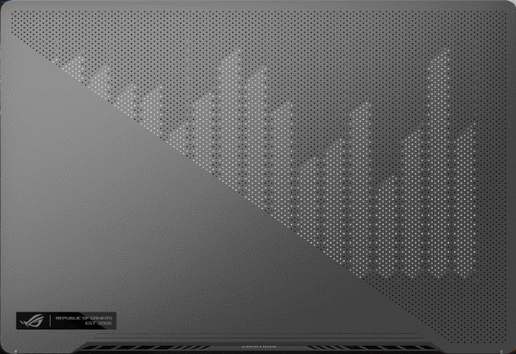 ASUS ROG Zephyrus G14 keyboard close-up with RGB