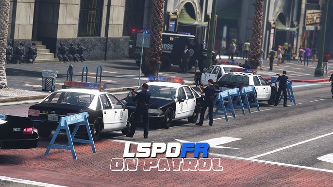 A screenshot of the LSPDFR computer interface displaying a suspect's profile, including their photo, criminal history, and outstanding warrants. The image showcases the detailed information available to the player and the importance of using the police computer effectively.