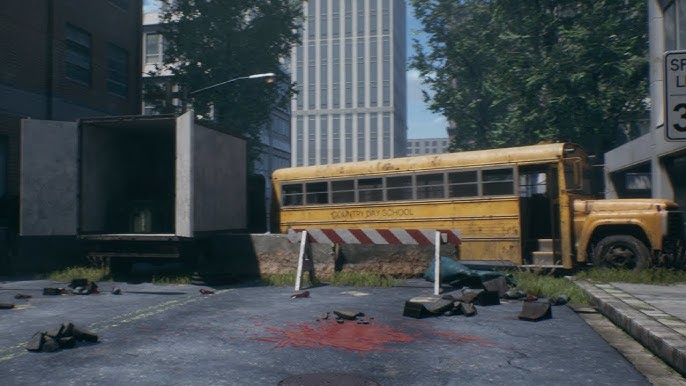 Close-up of a survivor character aiming their weapon down a dark hallway.