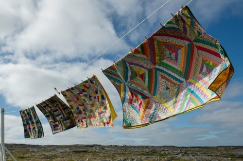 Interior shot showcasing locally sourced furniture and handcrafted textiles at the Fogo Island Inn