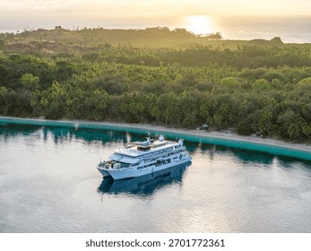 Turquoise waters and lush landscapes of the Yasawa Islands, Fiji, setting the scene for a family adventure.