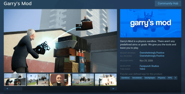 A Garry's Mod scene showcasing a variety of physics-based objects and interactions, representing the potential for new creations with the updated engine.