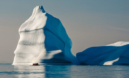 Inuit with dog sled in Greenland