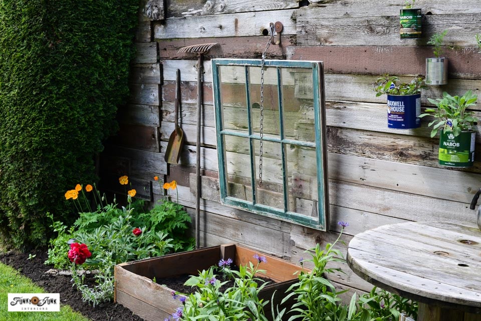 upcycled window cold frame construction process