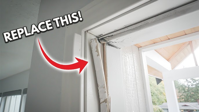 Caulk around the window frame