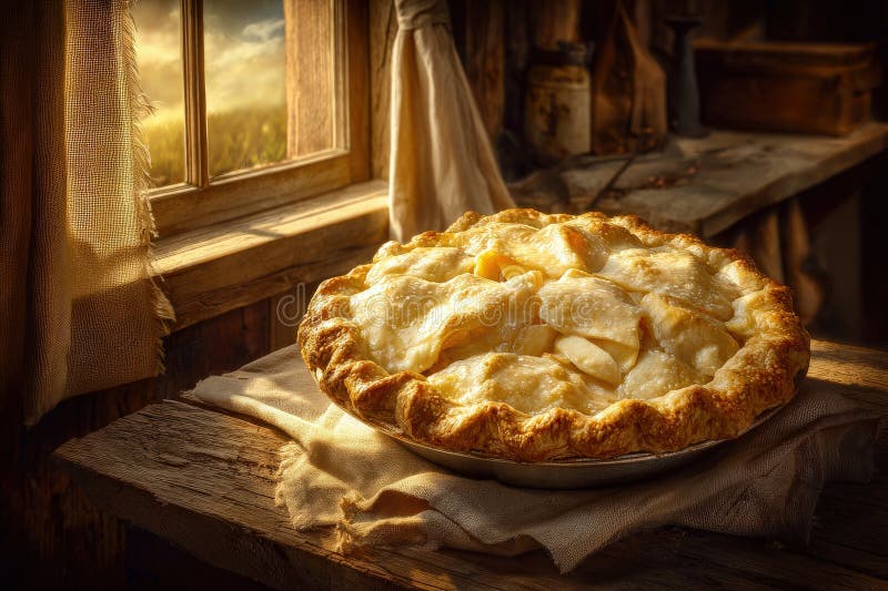 Freshly baked apple pie