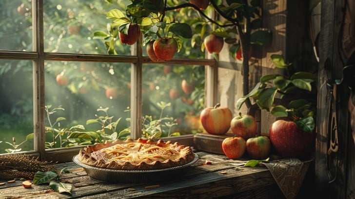 Ingredients for apple pie